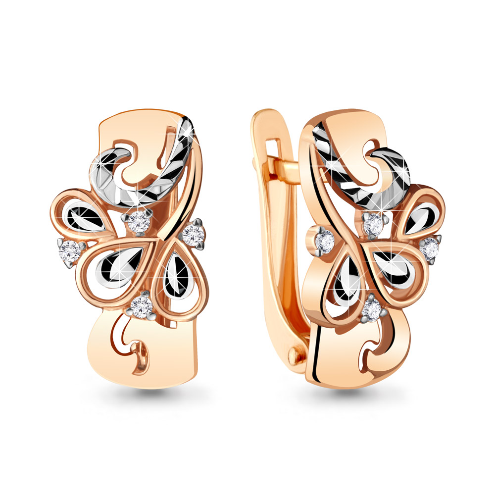 

Серьги из серебра с фианитом Aquamarine 48147А_925_з, 48147А_925_з