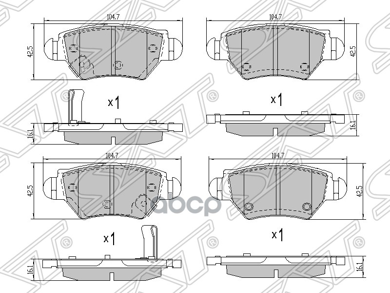 

Колодки Тормозные Зад Opel Astra G 98-05/Zafira A 99-05 Sat арт. ST1605093