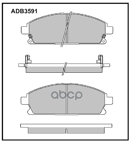 

Колодки Передние Nissan Pathfinder/X-Trail 97->04 Allied Nippon Adb 3591 ALLIED NIPPON арт