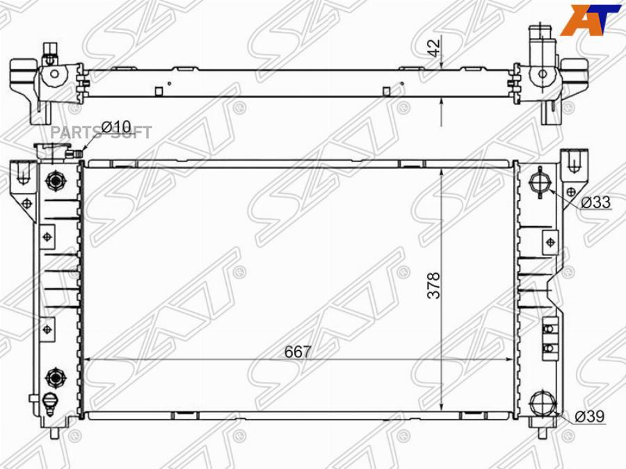 

Радиатор Chrysler Town&Country 95-00 / Dodge Caravan 96-00 Sat CR0002