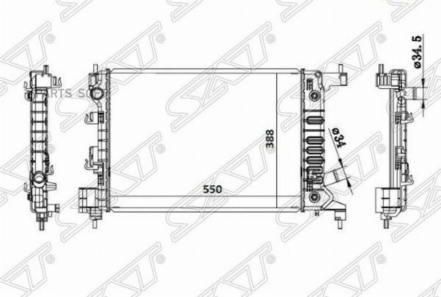 

Радиатор Chevrolet Aveo 11-15 Sat CV0011-AT