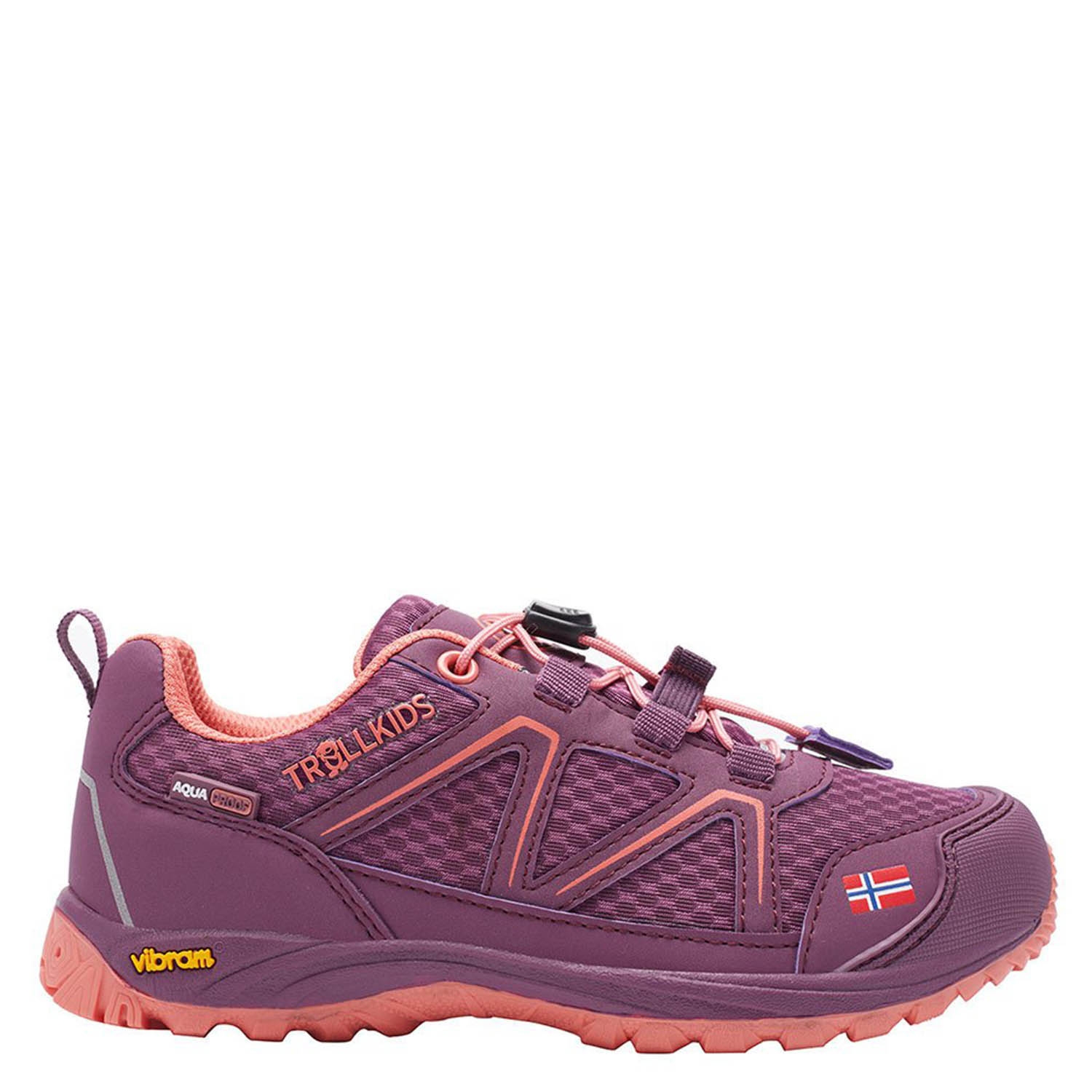 Ботинки Trollkids Kids Skarvan Hiker Low Mulberry-Peach 33 5508₽