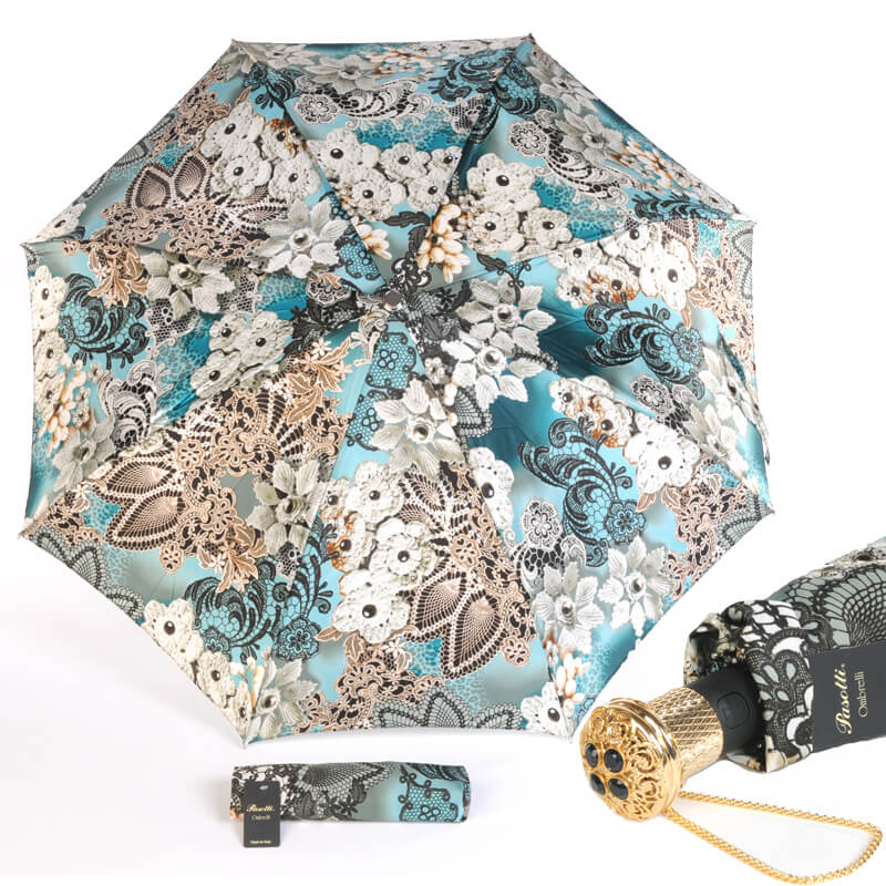 Зонт складной женский автоматический PASOTTI Novita Biruza Lux, разноцветный