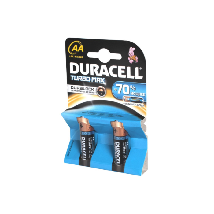 

Батарейки Duracell MX1500 Turbo AA, 2 шт