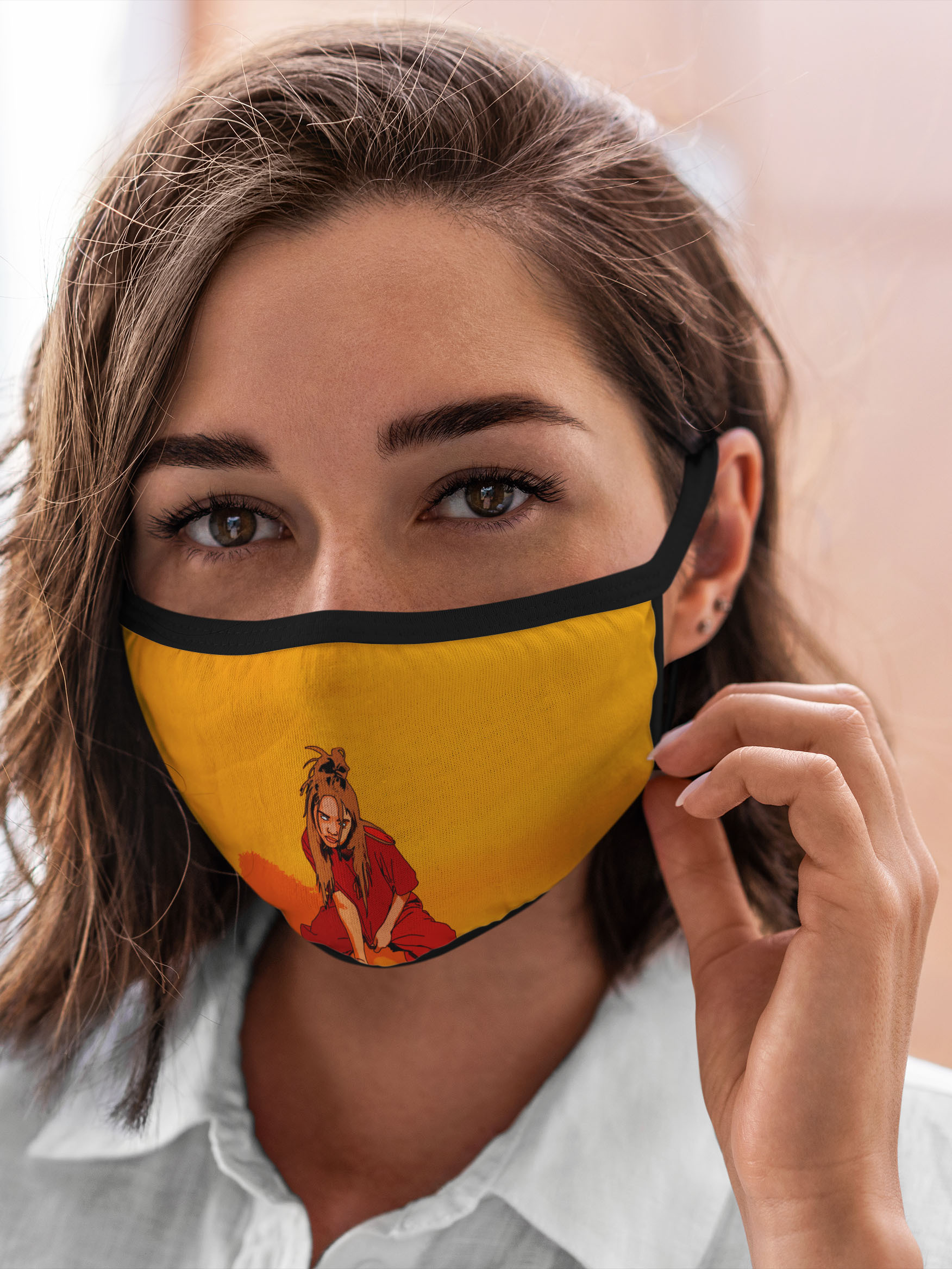 

Многоразовая маска унисекс Burnettie Billie Eilish, Разноцветный, Billie Eilish