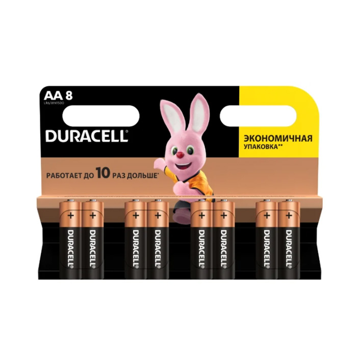 

Батарейки Duracell Basic АА, 8 шт