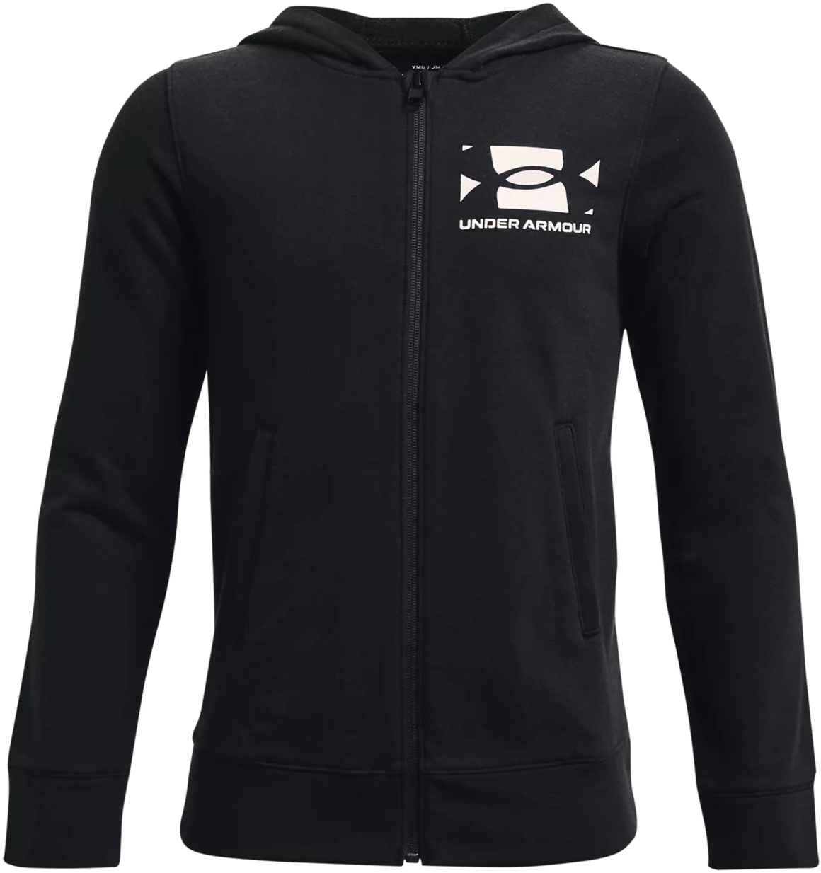 фото Толстовка детская under armour rival terry fz hoodie цв.черный р.128