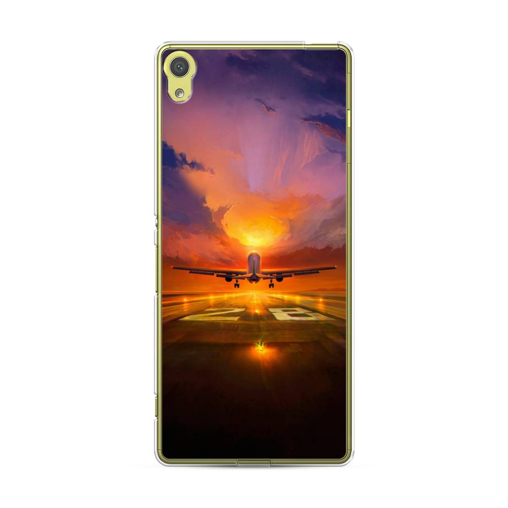 

Чехол на Sony Xperia XA "Самолет на посадке", Оранжевый;синий, 51250-6