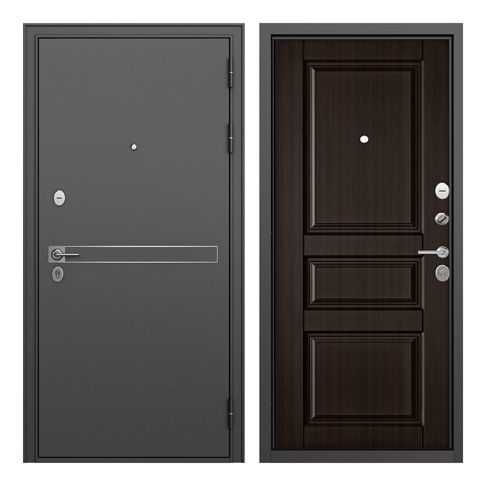 

Дверь входная Buldoors Тайлер правая букле графит - венге 860х2050 мм
