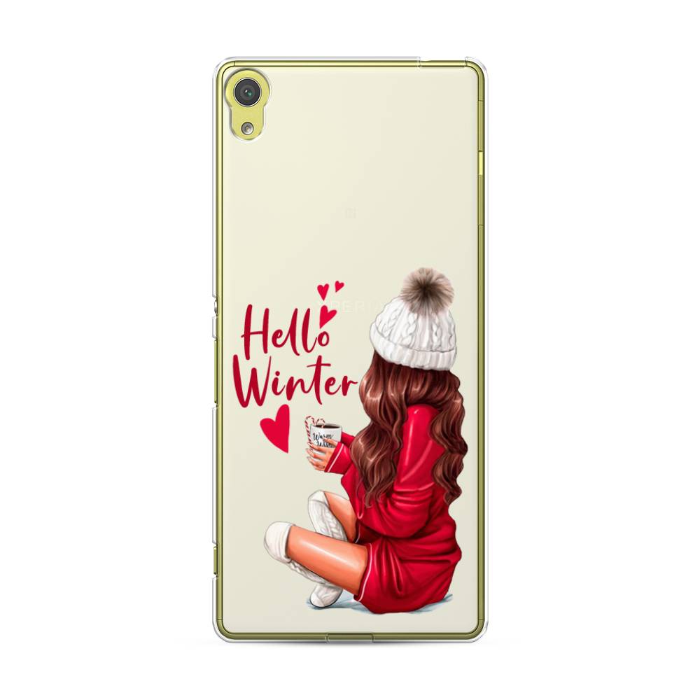 

Чехол на Sony Xperia XA "Hello winter", Красный;белый;коричневый, 51250-5
