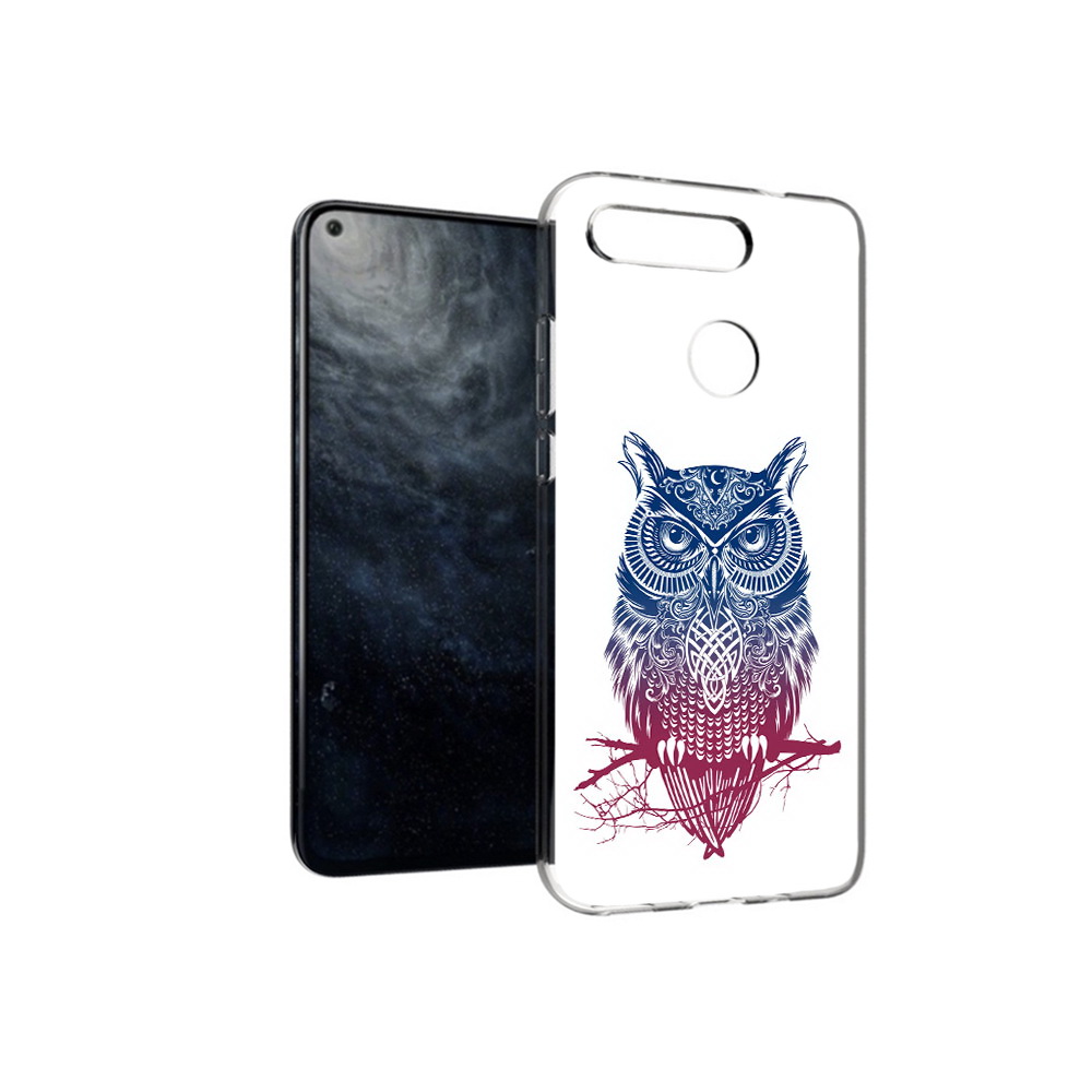 

Чехол MyPads Tocco для Huawei Honor 20 хиппи сова, Прозрачный, Tocco