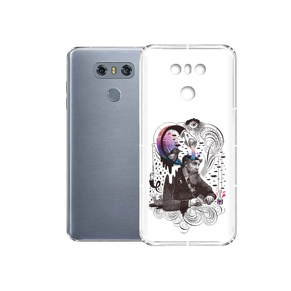 

Чехол MyPads Tocco для LG G6 абстракция думающий мужчина, Прозрачный, Tocco