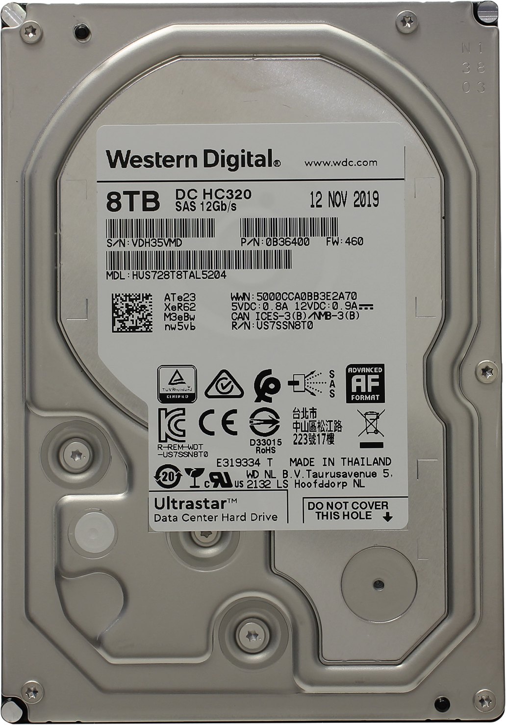 

Жесткий диск WD Ultrastar DC HC320 8 ТБ (HUS728T8TAL5204)