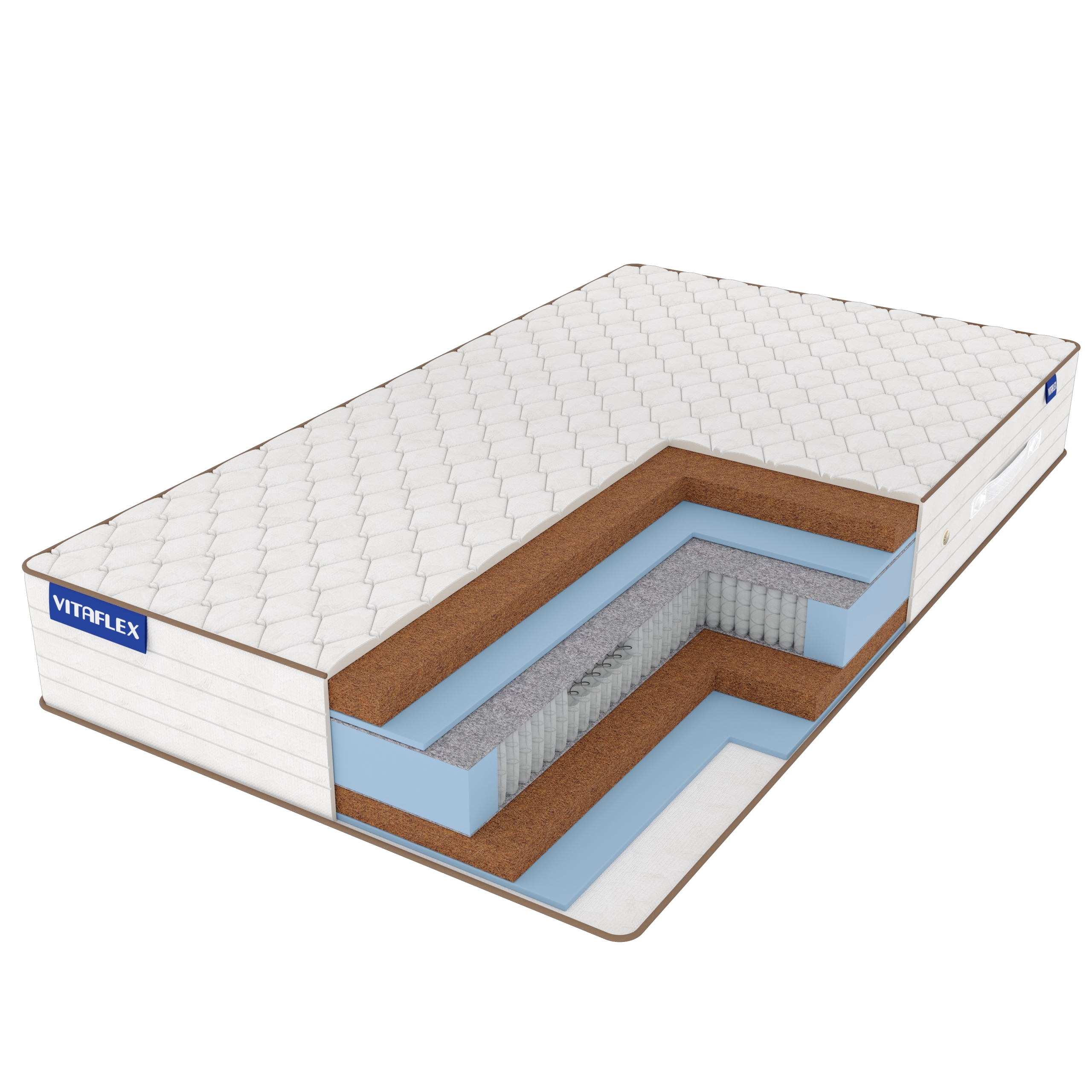 

Матрас Vitaflex Elite Hard Lowly S1000 120х190, Бежевый;белый;серый;серебристый, Hard Lowly S1000