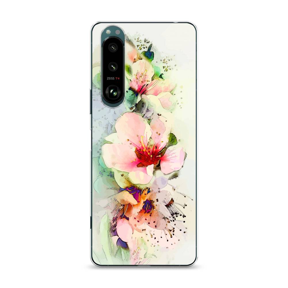 

Чехол на Sony Xperia 1 III "Нежные цветы", Зеленый;розовый, 54850-2