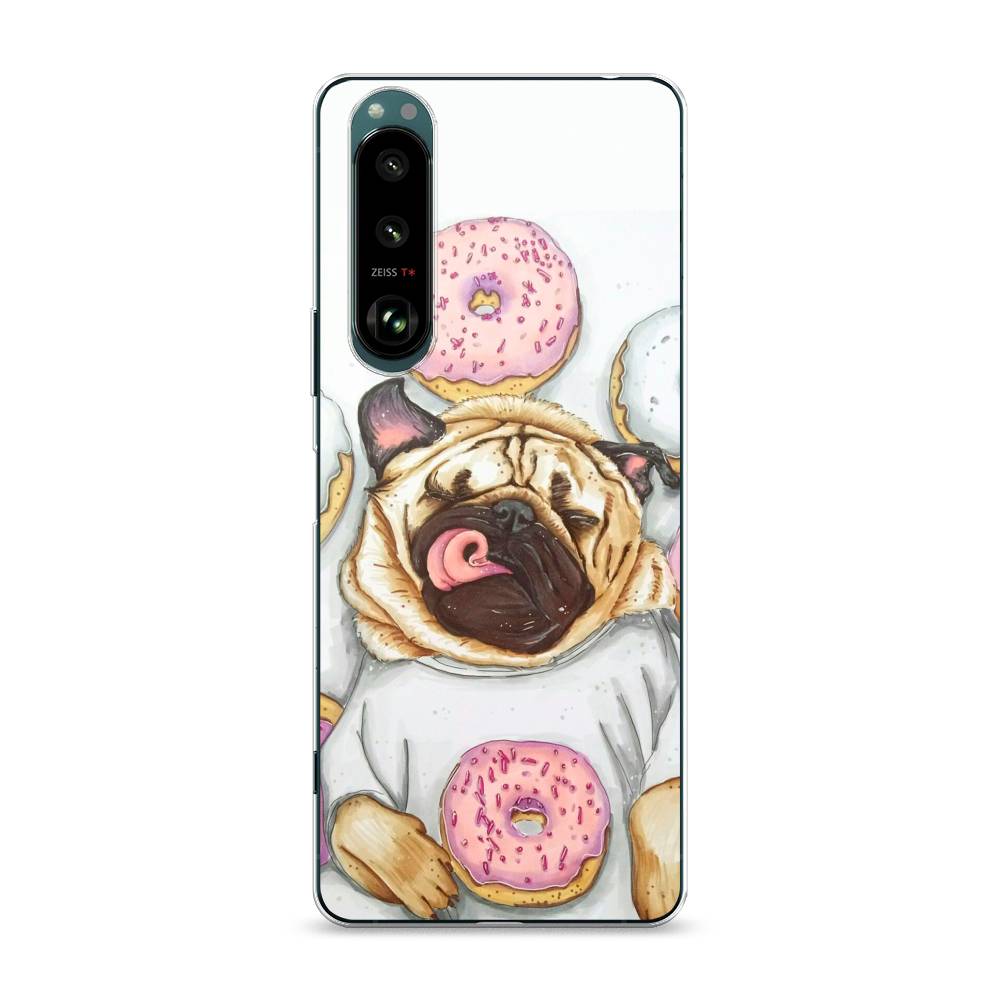 

Чехол на Sony Xperia 1 III "Счастливый мопс", Розовый;бежевый;коричневый, 54850-1