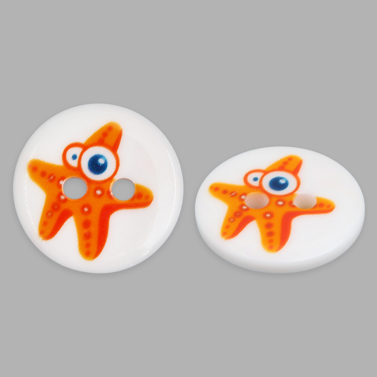 

Пуговицы Magic Buttons Морская звезда, 28L (18 мм), 2 прокола, пластик, 12 шт