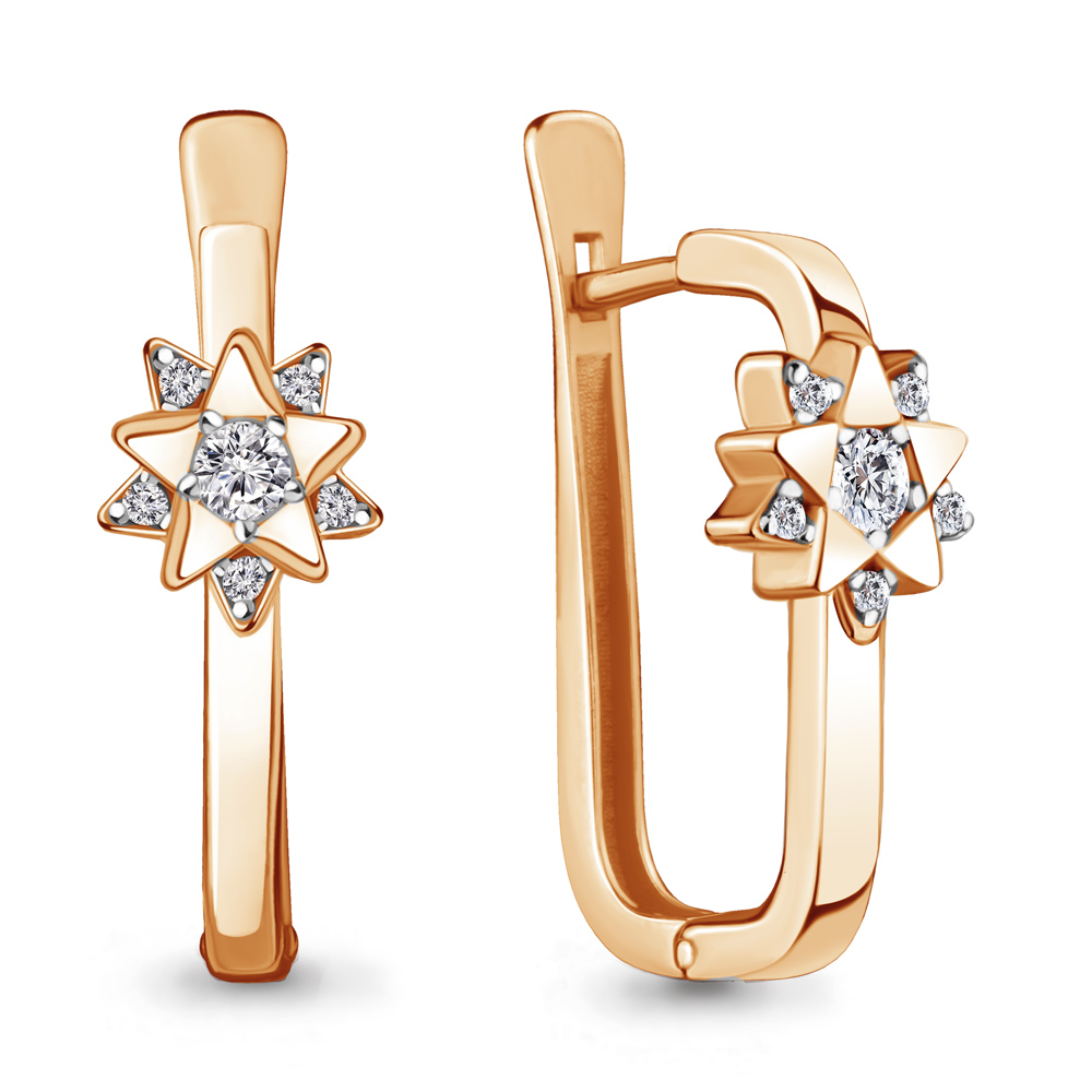 

Серьги из серебра с фианитом Aquamarine 48159А_925_з, 48159А_925_з