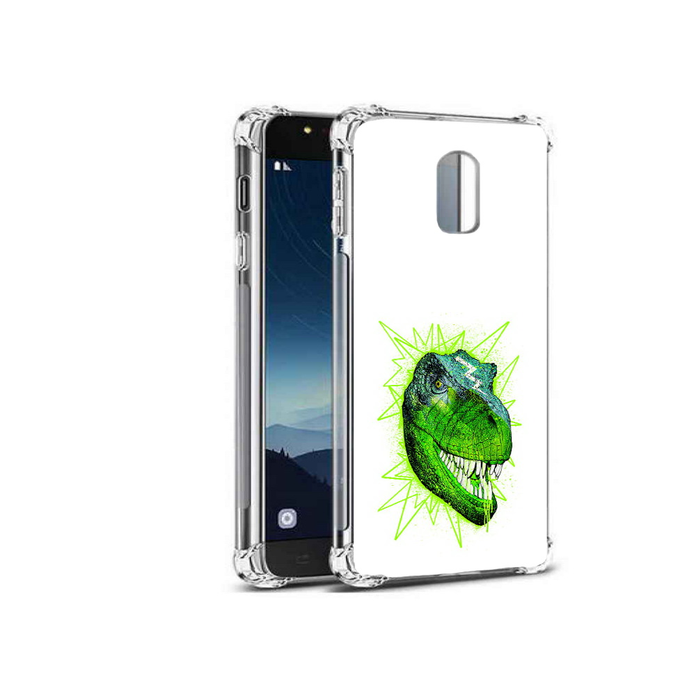 

Чехол MyPads Tocco для Samsung Galaxy C8 зеленый динозавр (PT96288.518.358), Прозрачный, Tocco