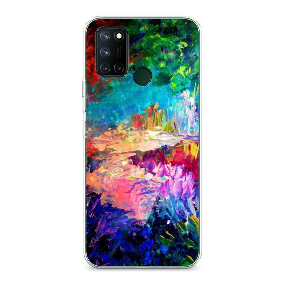 

Чехол на Realme 7i "Лес-гуашь", Синий;розовый;зеленый, 253950-4