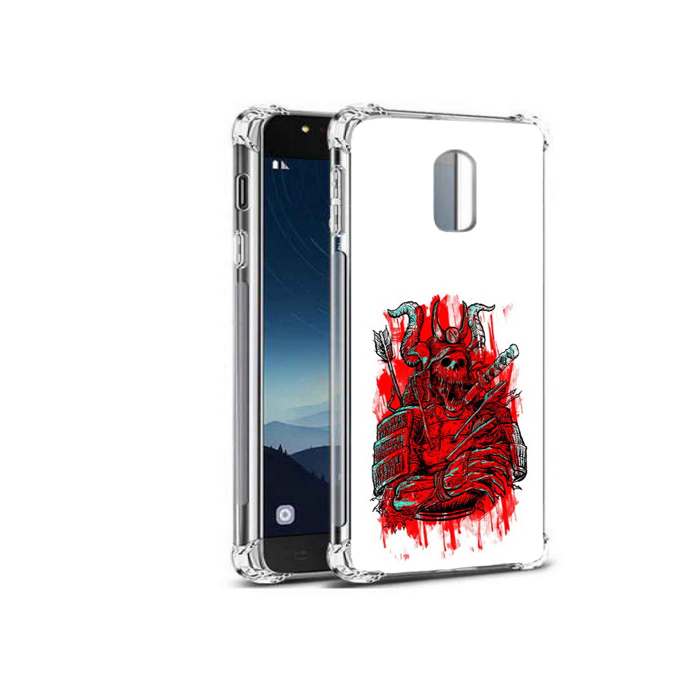 

Чехол MyPads Tocco для Samsung Galaxy C8 красный скелет воин (PT96288.518.413), Прозрачный, Tocco