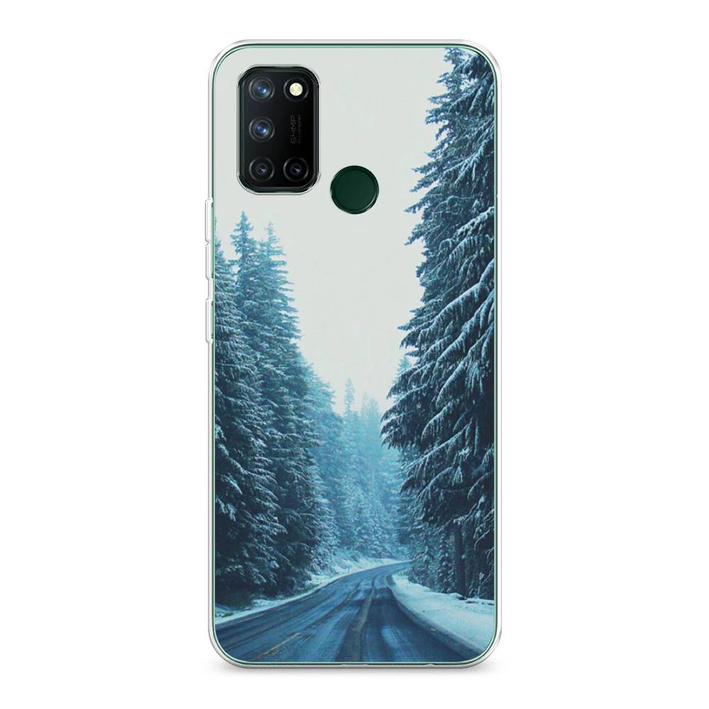 

Чехол на Realme 7i "Зима 9", Бежевый;голубой;черный, 253950-2