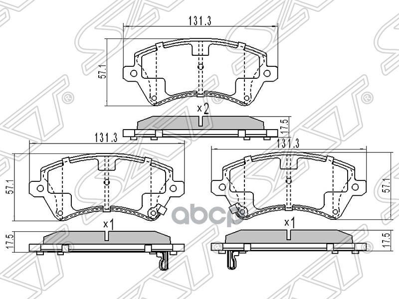 

Колодки Тормозные Перед Toyota Corolla 121 Lhd Sat арт. ST0446502130
