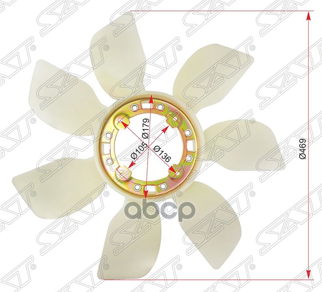 

Крыльчатка Вентилятора Toyota 5vz-Fe Sat арт. ST1636162010