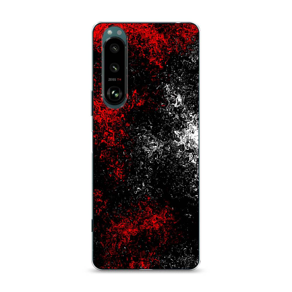 

Чехол на Sony Xperia 1 III "Монотипия", Красный;черный;белый, 54850-3