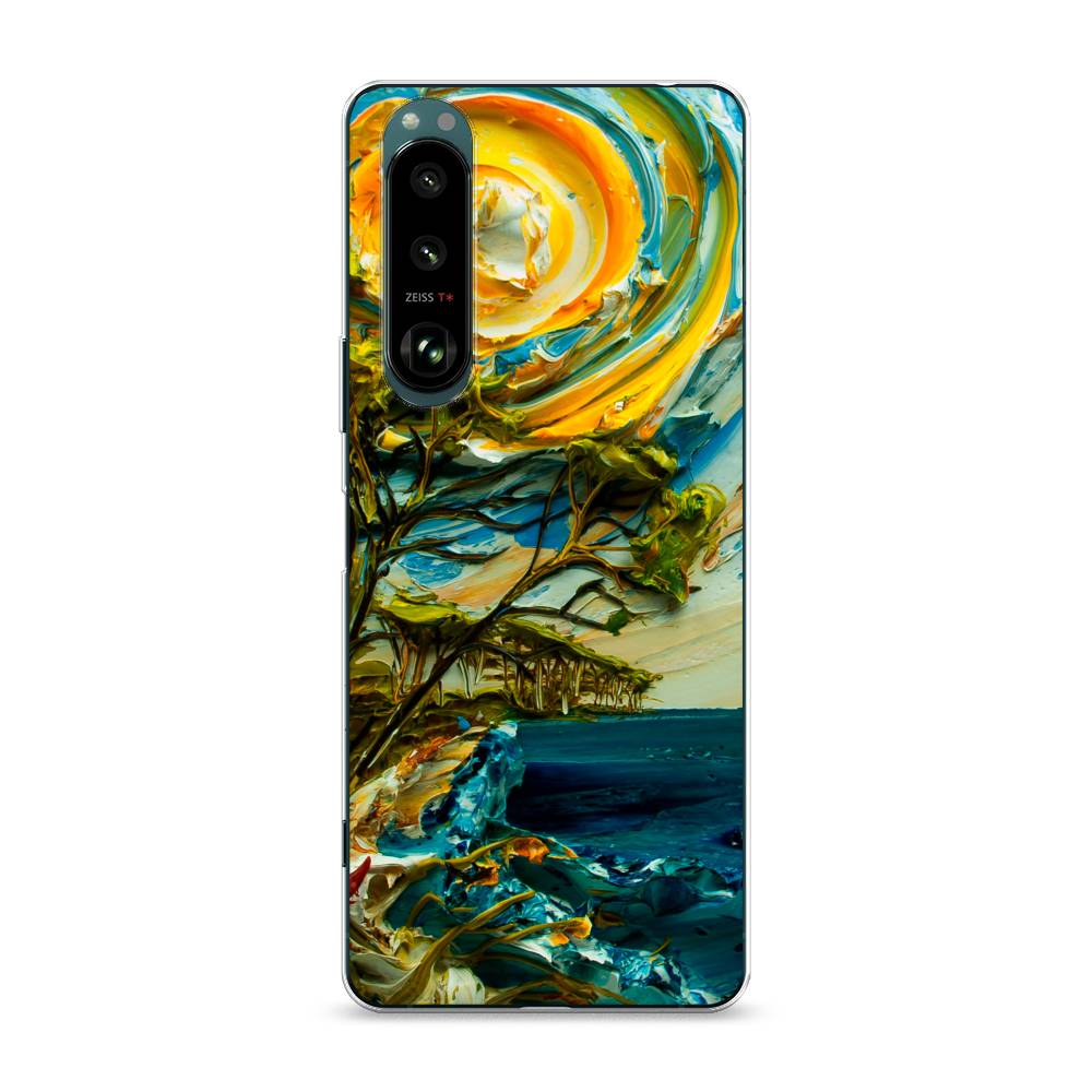 

Чехол на Sony Xperia 1 III "Солнце живопись", Желтый;синий, 54850-4
