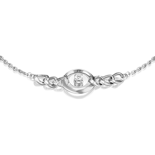 Браслет из белого золота р.17 PLATINA jewelry 05-0701-00-201-1120, топаз Россия, размер 17