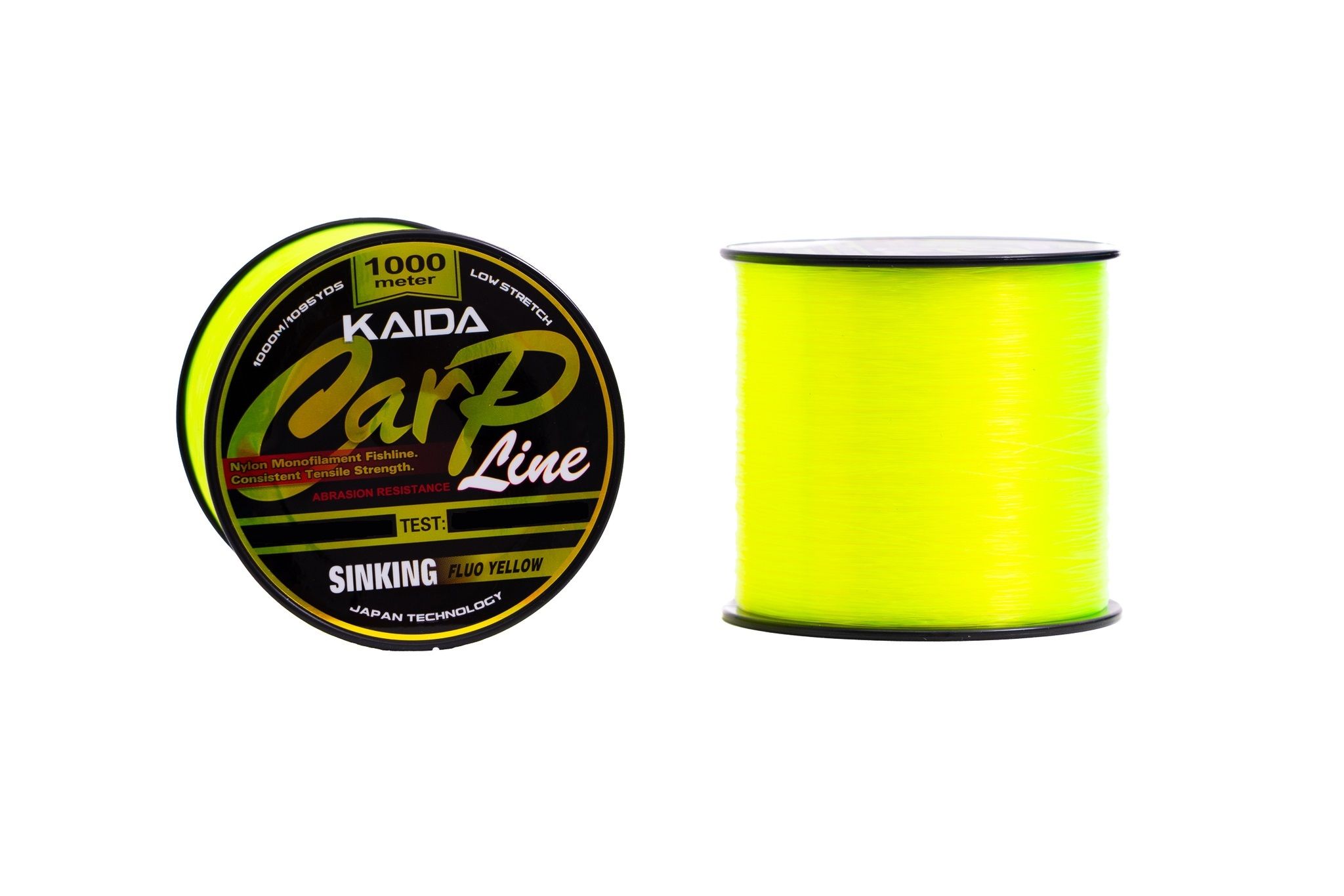 Леска KAIDA Carp Line NEON YELLOW 300м 0,370мм