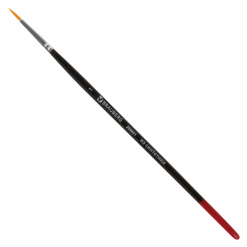 

Кисть BRAUBERG синтетика, круглая, №1, 30 шт, Черный, 200851.287451