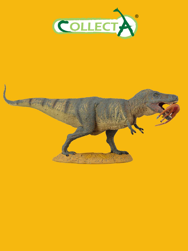 Фигурка динозавра Collecta, Тираннозавр Рекс с добычей фигурка collecta динозавр тираннозавр рекс 1 40