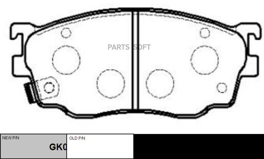 

Колодки передние Mazda 626 CTR GK0665 1шт