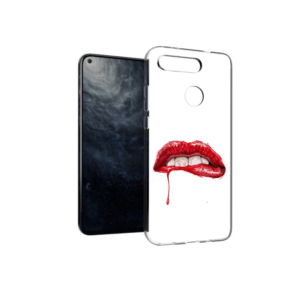 

Чехол MyPads Tocco для Huawei Honor 20 яркие красные губы, Прозрачный, Tocco