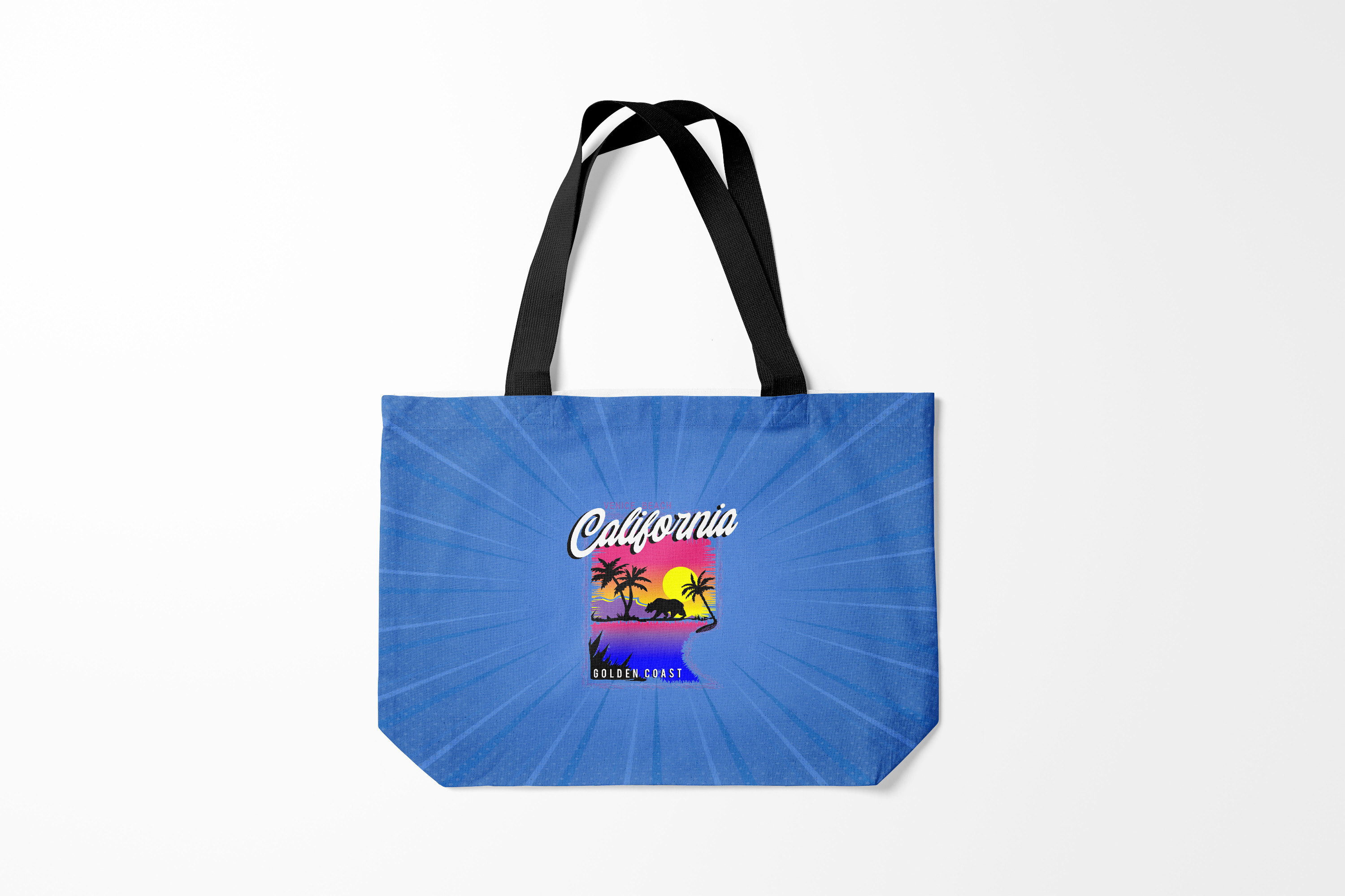 

Сумка шoппер унисекс Burnettie США California golden coast, синий, США California golden coast