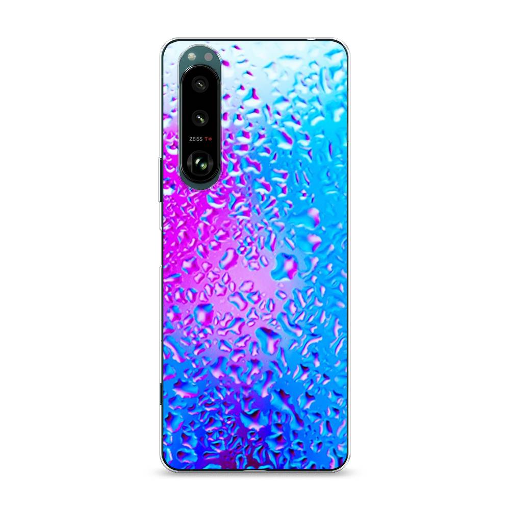 

Чехол на Sony Xperia 1 III "Капли на стекле", Голубой;розовый, 54850-3
