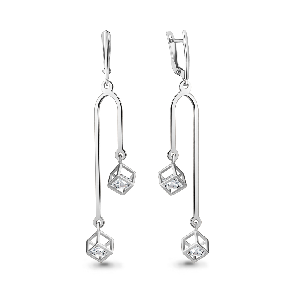 

Серьги подвески из серебра с фианитом Aquamarine 48172_925_р, 48172_925_р