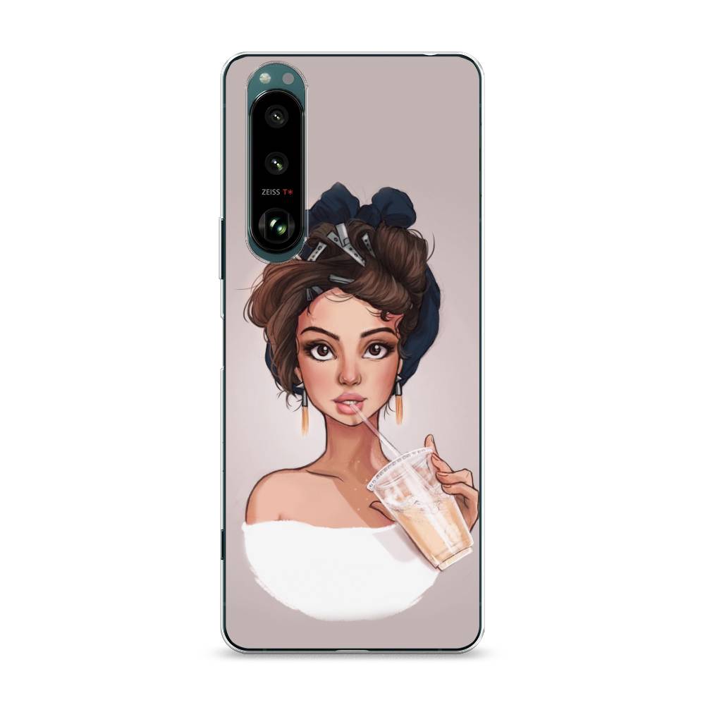 

Чехол на Sony Xperia 1 III "Девушка с фраппе", Серый, 54850-6