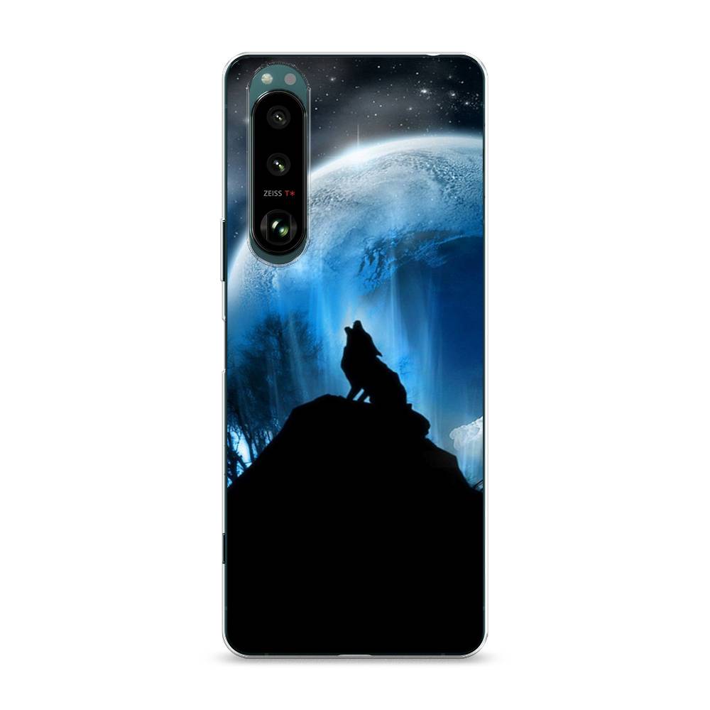 

Чехол на Sony Xperia 1 III "Волк 2", Синий;черный;белый, 54850-1