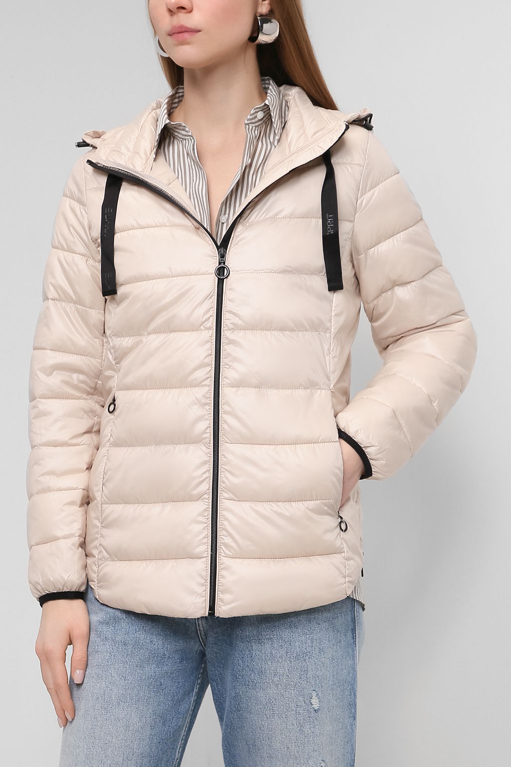 

Куртка женская Esprit 991EE1G321 бежевая S, Бежевый, 991EE1G321