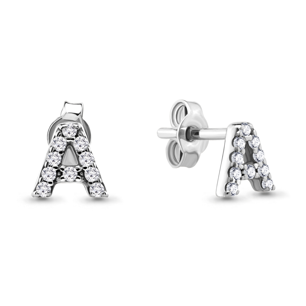

Серьги-пусеты из серебра с фианитом Aquamarine 48176А_925_р, 48176А_925_р