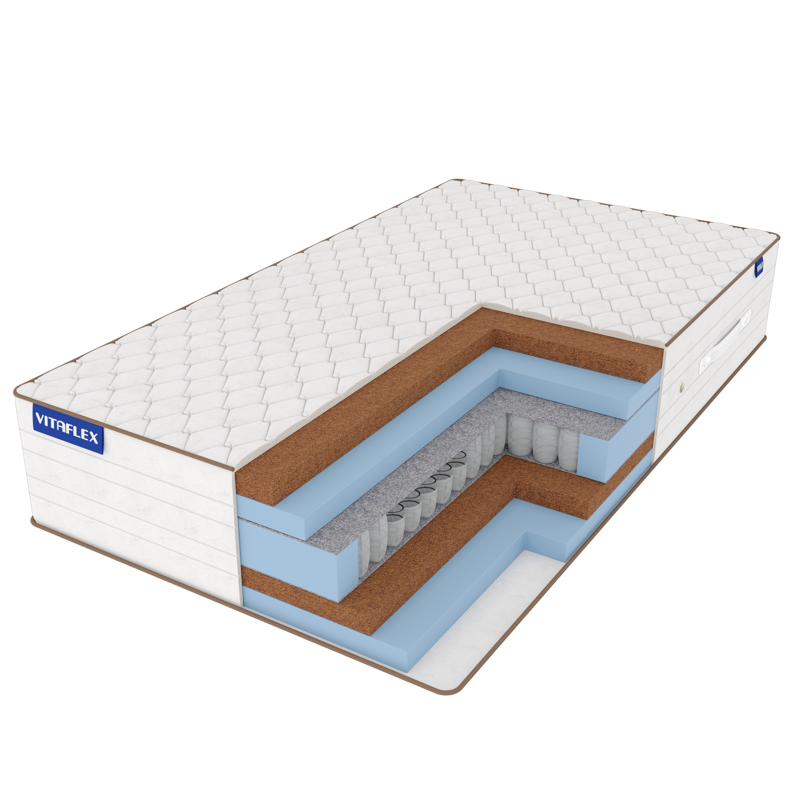 

Матрас Vitaflex Elite Middle Lowly S500 180х200, Бежевый;белый;серый;серебристый, Middle Lowly S500