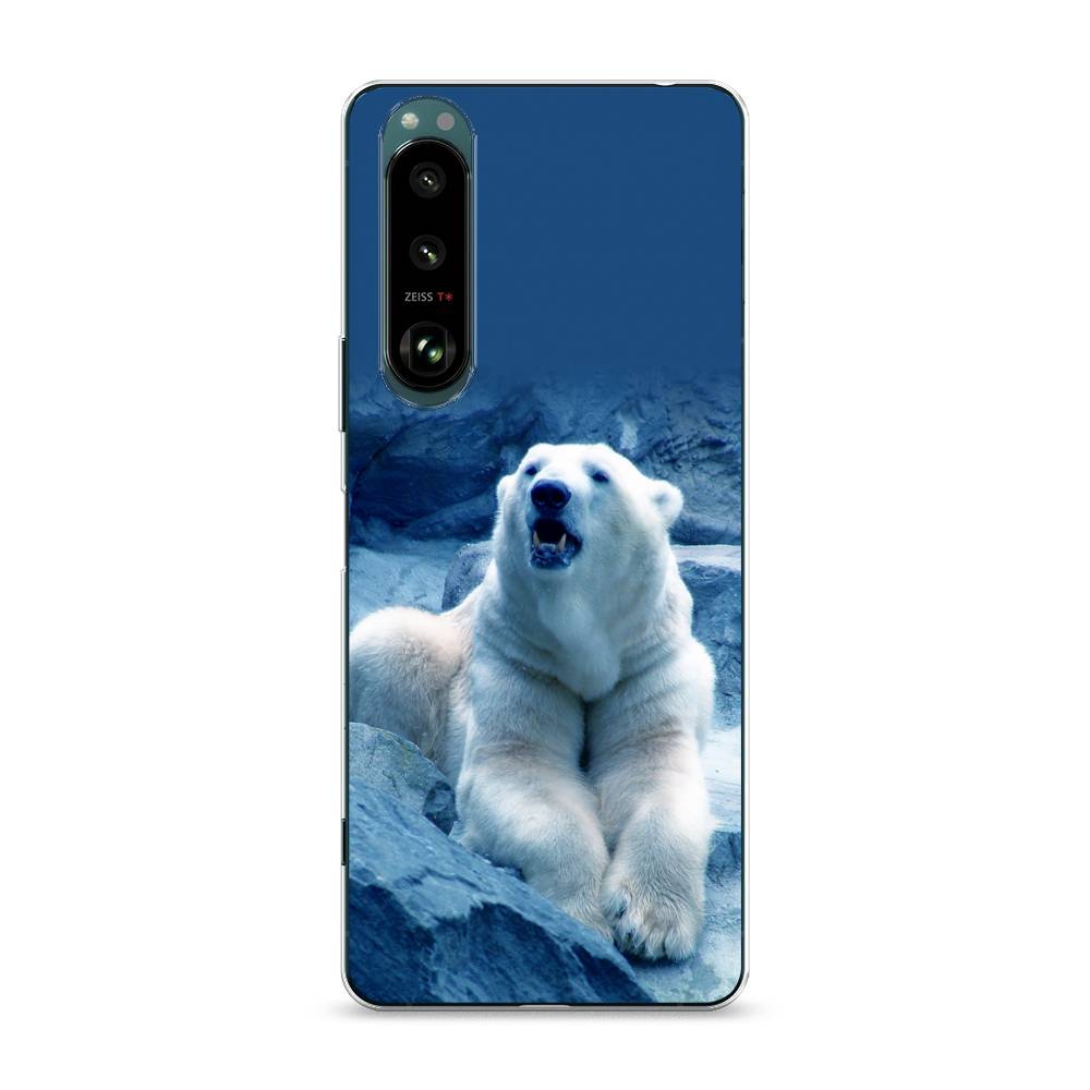 

Чехол на Sony Xperia 1 III "Белый медведь", Голубой;белый, 54850-1