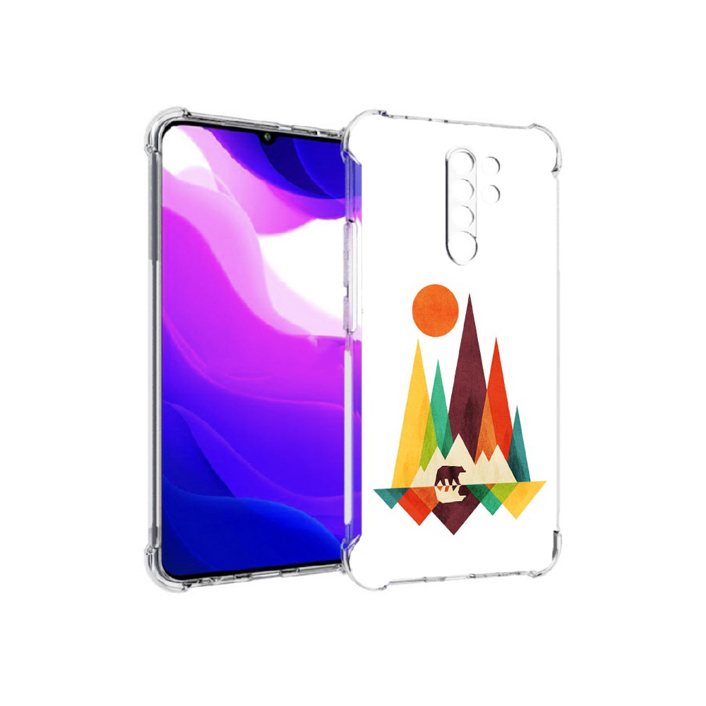 

Чехол MyPads Tocco для Xiaomi Redmi 9 нарисованные горы с медведем (PT150826.259.506), Прозрачный, Tocco