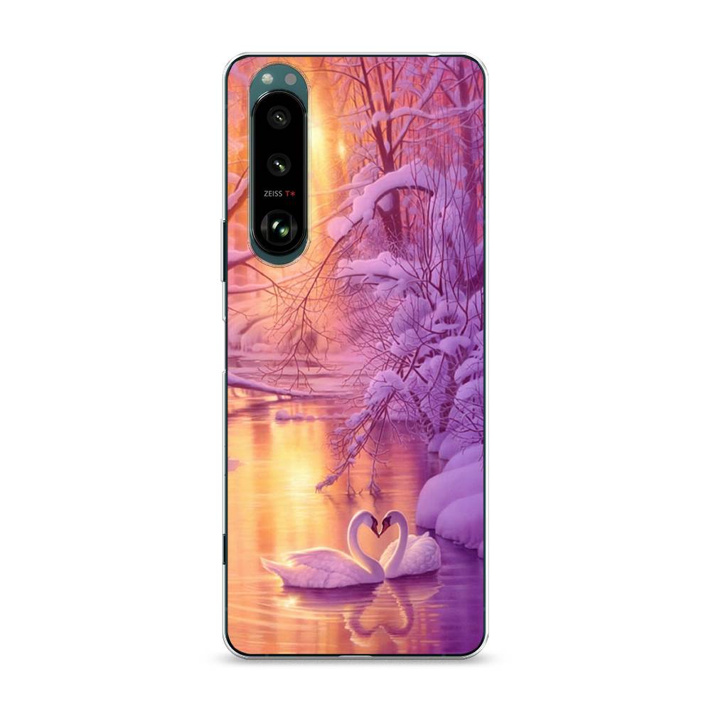 

Чехол на Sony Xperia 1 III "Зима 1", Фиолетовый;желтый, 54850-2
