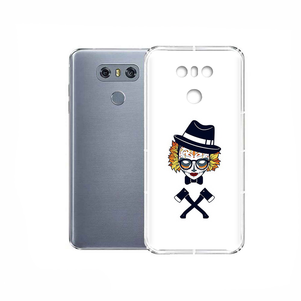 

Чехол MyPads Tocco для LG G6 девушка в маске с топорами рисунок, Прозрачный, Tocco