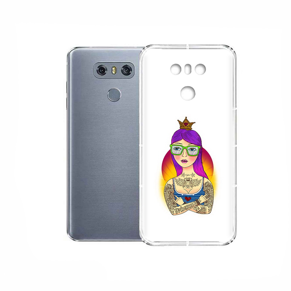 

Чехол MyPads Tocco для LG G6 девушка в татуировках с короной, Прозрачный, Tocco