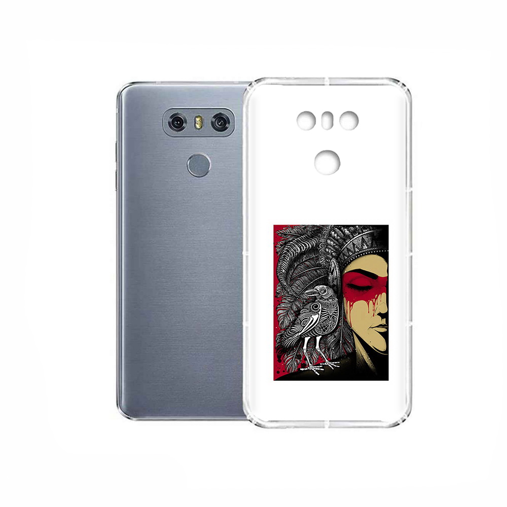 

Чехол MyPads Tocco для LG G6 девушка с вороном в абстракции, Прозрачный, Tocco